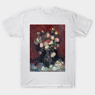 Vincent van Gogh Vase with Chinese Asters and Gladioli T-Shirt